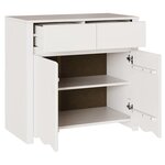 vidaXL Buffet Blanc 79 x 43 x 75 5 cm Bois de pin massif