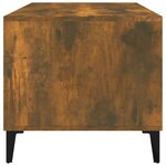 vidaXL Table basse Chêne fumé 90x49x45 cm Bois d'ingénierie