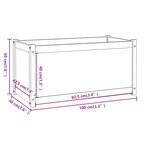 vidaXL Jardinière Blanc 100x50x50 cm Bois de pin massif