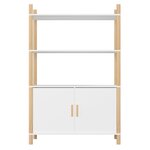 vidaXL Buffet haut Blanc 80x40x121 cm Bois d'ingénierie