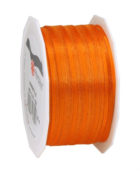 Organza marseille 50-m-rouleau 10 mm  orange