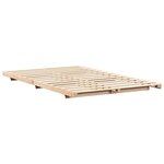 vidaXL Cadre de lit surélevé Marron 135 x 190 cm Bois massif en pin