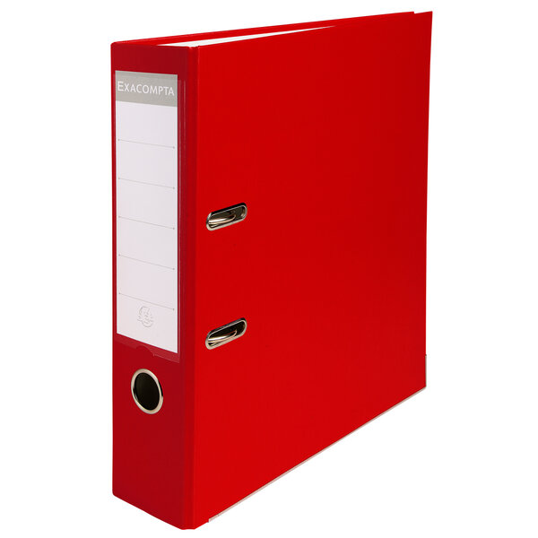Classeur à levier polypropylène A4 maxi dos de 80mm - A4 Rouge EXACOMPTA