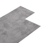 vidaXL Planches de plancher PVC 4 46 m² 3 mm Autoadhésif Marron ciment