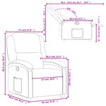 vidaXL Fauteuil inclinable vert foncé velours