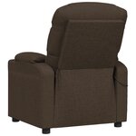 vidaXL Fauteuil de massage Marron foncé Tissu