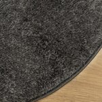 vidaXL Tapis ISTAN à poils longs aspect brillant anthracite Ø 160 cm