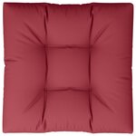 vidaXL Coussin de palette rouge bordeaux 80x80x12 cm tissu
