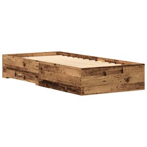 vidaXL Cadre de lit Bois Ancien 100 x 200 cm Bois d'ingénierie