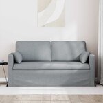 vidaXL Canapé Gris clair 158 x 78 x 80 cm tissu