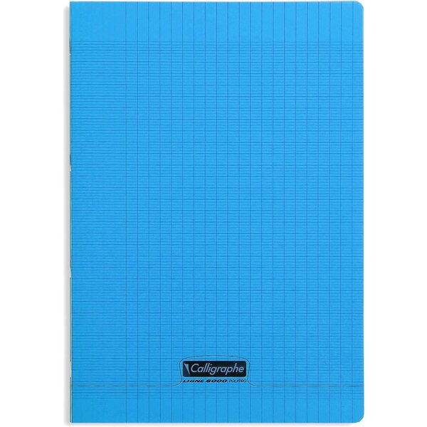 Cahier piqué POLYPRO 21x29 7 cm 96p séyès 90g Bleu CALLIGRAPHE