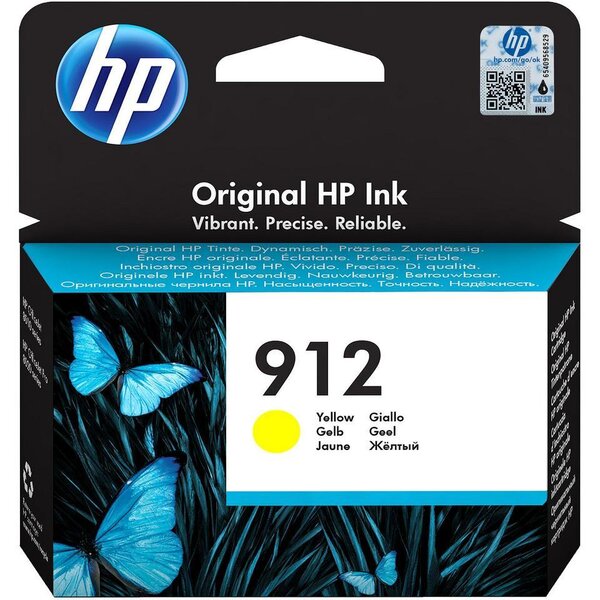 Cartouche jet d'encre n°912 jaune hp sous bliste hp