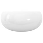 vidaXL Lavabo ronde Céramique Blanc 40 x 15 cm