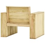 vidaXL Salon de jardin 3 Pièces avec coussins bois de pin imprégné