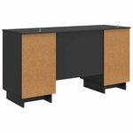 vidaXL Bureau Noir Bois d'ingénierie 142 5 x 50 x 75 cm