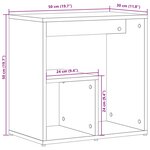 vidaXL Tables d'appoint 2 Pièces blanc 50x30x50 cm bois d’ingénierie