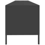vidaXL Meuble TV noir 202x39x43 5 cm acier laminé à froid