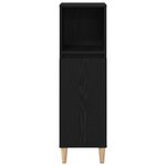 vidaXL Ensemble de mobilier de salle de bain avec stockage 3 Pièces Noir