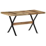 vidaXL Table à manger 140x70x76 cm Bois de manguier brut