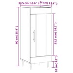 vidaXL Buffet Chêne fumé 34 5x34x90 cm Bois d'ingénierie