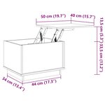 vidaXL Table basse Marron miel 40x50x35 cm Bois massif de pin