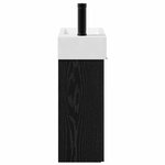 vidaXL Meuble de salle de bain avec robinet Chêne noir