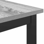 vidaXL table Gris Sonoma 100 x 50 x 90 5 cm Bois d'ingénierie et acier
