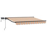 vidaXL Cadre de store manuel avec LEDs 3 x 2 5 m