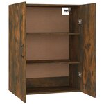 vidaXL Armoire suspendue Chêne fumé 69 5x34x90 cm Bois d'ingénierie