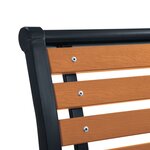 vidaXL Chaises de jardin lot de 2 Acier et WPC Noir et marron