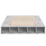 vidaXL Cadre de lit sans matelas gris béton 120x200 cm