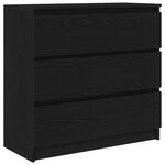 vidaXL Buffet chêne noir 80x35x76 cm bois d'ingénierie