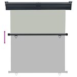 vidaXL Auvent latéral de balcon 145x250 cm Gris