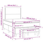 vidaXL Sommier à lattes de lit et matelas gris clair 120x190cm velours