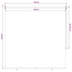 vidaXL Store enrouleur Protection UV Noir 140 x 140 cm Polyester