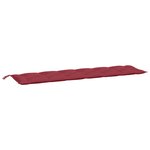 vidaXL Coussins de banc de jardin 2 Pièces rouge bordeaux tissu Oxford