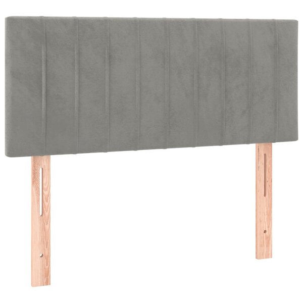 vidaXL Tête de lit Gris clair 80x5x78/88 cm Velours