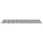 vidaXL Plaques à damier 4 Pièces Argent 80 x 30 cm Aluminium