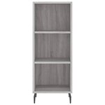 vidaXL Buffet haut Sonoma gris 34 5x34x180 cm Bois d'ingénierie