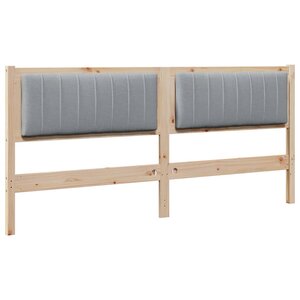 vidaXL Tête de lit capitonnée Marron 180 cm Pin massif