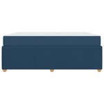 vidaXL Cadre de lit avec matelas Bleu 180 x 200 cm tissu