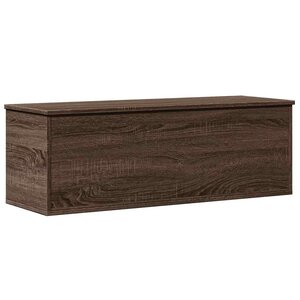 vidaXL Boîte de rangement chêne marron 102x35x35 cm bois d'ingénierie