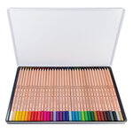 Crayons de couleur mine épaisse Ø 3 5 mm hexagonaux Boite métallique 36 pièces