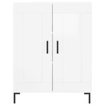vidaXL Buffet Blanc brillant 69 5x34x90 cm Bois d'ingénierie