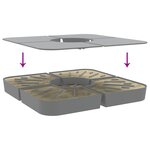 vidaXL Ensemble de base de parasol pour parasols à pied croisé 4Pièces PP