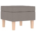 vidaXL Chaise à bascule avec repose-pied Taupe Tissu