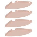 vidaXL Étagère flottante avec étagère 4 Pièces Rose 24 x 24 x 2 cm