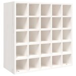 vidaXL Armoire à vin Blanc 56x25x56 cm Bois de pin massif
