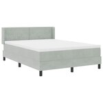 vidaXL Lit à ressorts avec matelas noir 100x200 cm en velours
