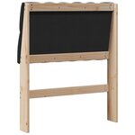 vidaXL Tête de lit capitonnée Noir 80 cm Pin massif